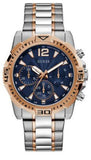 Buy Shop Guess Commander Chronograph Blue Dial Two Tone Steel Strap Watch for Men - GW0056G5 USA Online