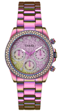 Buy Shop Guess Confetti Chronograph Crystals Multicolor Dial Purple Steel Strap Watch For Women - GW0483L5 USA Online