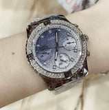 Buy Shop Guess Confetti Diamonds Blue Dial Silver Steel Strap Watch for Women - W0774L6 USA Online