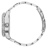 Buy Shop Guess Confetti Diamonds Blue Dial Silver Steel Strap Watch for Women - W0774L6 USA Online