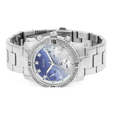 Buy Shop Guess Confetti Diamonds Blue Dial Silver Steel Strap Watch for Women - W0774L6 USA Online