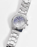 Buy Shop Guess Confetti Diamonds Blue Dial Silver Steel Strap Watch for Women - W0774L6 USA Online