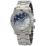 Buy Shop Guess Confetti Diamonds Blue Dial Silver Steel Strap Watch for Women - W0774L6 USA Online