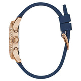 Buy Shop Guess Confetti Diamonds Gold Dial Blue Rubber Strap Watch For Women - W1098L6 USA Online