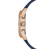 Buy Shop Guess Confetti Diamonds Gold Dial Blue Rubber Strap Watch For Women - W1098L6 USA Online