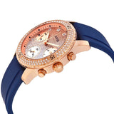 Buy Shop Guess Confetti Diamonds Gold Dial Blue Rubber Strap Watch For Women - W1098L6 USA Online