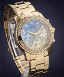 Buy Shop Guess Confetti Diamonds Gold Dial Gold Steel Strap Watch for Women - W0774L2 USA Online
