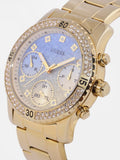 Buy Shop Guess Confetti Diamonds Gold Dial Gold Steel Strap Watch for Women - W0774L2 USA Online