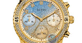 Buy Shop Guess Confetti Diamonds Gold Dial Gold Steel Strap Watch for Women - W0774L2 USA Online