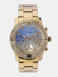 Buy Shop Guess Confetti Diamonds Gold Dial Gold Steel Strap Watch for Women - W0774L2 USA Online