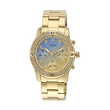 Buy Shop Guess Confetti Diamonds Gold Dial Gold Steel Strap Watch for Women - W0774L2 USA Online