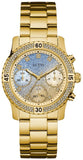Buy Shop Guess Confetti Diamonds Gold Dial Gold Steel Strap Watch for Women - W0774L2 USA Online