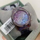 Buy Shop Guess Confetti Diamonds Purple Dial Purple Steel Strap Watch for Women - W0774L4 USA Online