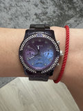 Buy Shop Guess Confetti Diamonds Purple Dial Purple Steel Strap Watch for Women - W0774L4 USA Online