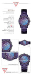 Buy Shop Guess Confetti Diamonds Purple Dial Purple Steel Strap Watch for Women - W0774L4 USA Online