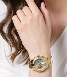 Buy Shop Guess Confetti Diamonds Silver Dial Gold Steel Strap Watch for Women - W0774L5 USA Online