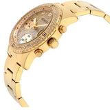 Buy Shop Guess Confetti Diamonds Silver Dial Gold Steel Strap Watch for Women - W0774L5 USA Online