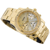 Buy Shop Guess Confetti Diamonds Silver Dial Gold Steel Strap Watch for Women - W0774L5 USA Online