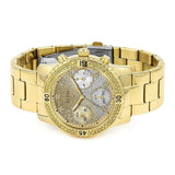Buy Shop Guess Confetti Diamonds Silver Dial Gold Steel Strap Watch for Women - W0774L5 USA Online