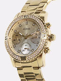 Buy Shop Guess Confetti Diamonds Silver Dial Gold Steel Strap Watch for Women - W0774L5 USA Online