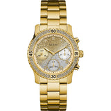 Buy Shop Guess Confetti Diamonds Silver Dial Gold Steel Strap Watch for Women - W0774L5 USA Online