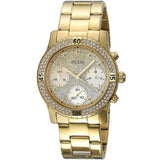 Buy Shop Guess Confetti Diamonds Silver Dial Gold Steel Strap Watch for Women - W0774L5 USA Online