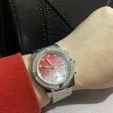 Buy Shop Guess Confetti Diamonds Silver Dial Silver Steel Strap Watch for Women - W0774L7 USA Online