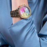 Buy Shop Guess Confetti Multifunction Multicolor Dial Rose Gold Steel Strap Watch For Women - GW0483L3 USA Online