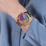 Buy Shop Guess Confetti Multifunction Multicolor Dial Rose Gold Steel Strap Watch For Women - GW0483L3 USA Online