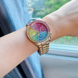 Buy Shop Guess Confetti Multifunction Multicolor Dial Rose Gold Steel Strap Watch For Women - GW0483L3 USA Online