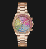 Buy Shop Guess Confetti Multifunction Multicolor Dial Rose Gold Steel Strap Watch For Women - GW0483L3 USA Online