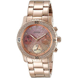 Guess Confetti Pink Dial Rose Gold Steel Strap Watch For Women - W0774L3