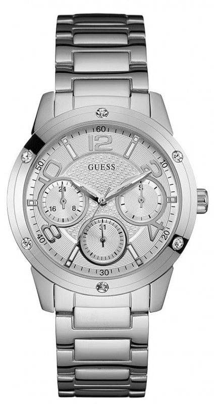 Buy Shop Guess Confetti Silver Dial Silver Steel Strap Watch for Women - W0778L1 USA Online