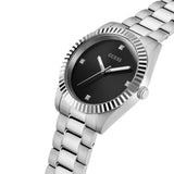 Buy Shop Guess Connoisseur Analog Black Dial Silver Steel Strap Watch For Men - GW0542G1 USA Online