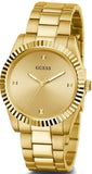 Buy Shop Guess Connoisseur Analog Gold Dial Gold Steel Strap Watch For Men - GW0542G2 USA Online