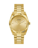 Buy Shop Guess Connoisseur Analog Gold Dial Gold Steel Strap Watch For Men - GW0542G2 USA Online