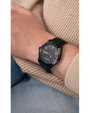 Buy Shop Guess Connoisseur Black Dial Black Leather Strap Watch For Men - GW0353G1 USA Online