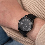 Buy Shop Guess Connoisseur Black Dial Black Silicone Strap Watch For Men - GW0335G1 USA Online