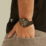 Buy Shop Guess Connoisseur Black Dial Black Steel Strap Watch for Men - GW0265G4 USA Online