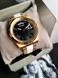 Buy Shop Guess Connoisseur Black Dial Gold Steel Strap Watch for Men - GW0265G3 USA Online