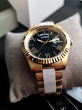 Buy Shop Guess Connoisseur Black Dial Gold Steel Strap Watch for Men - GW0265G3 USA Online