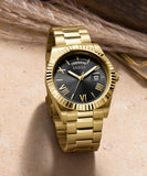 Buy Shop Guess Connoisseur Black Dial Gold Steel Strap Watch for Men - GW0265G3 USA Online