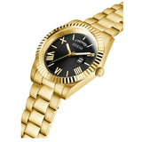 Buy Shop Guess Connoisseur Black Dial Gold Steel Strap Watch for Men - GW0265G3 USA Online