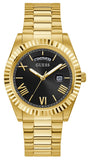 Buy Shop Guess Connoisseur Black Dial Gold Steel Strap Watch for Men - GW0265G3 USA Online