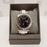 Buy Shop Guess Connoisseur Black Dial Silver Steel Strap Watch for Men - GW0265G1 USA Online