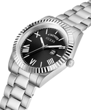 Buy Shop Guess Connoisseur Black Dial Silver Steel Strap Watch for Men - GW0265G1 USA Online