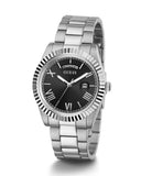 Buy Shop Guess Connoisseur Black Dial Silver Steel Strap Watch for Men - GW0265G1 USA Online