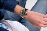 Buy Shop Guess Connoisseur Black Dial Two Tone Steel Strap Watch for Men - GW0265G5 USA Online