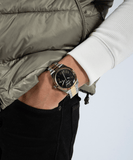 Buy Shop Guess Connoisseur Black Dial Two Tone Steel Strap Watch for Men - GW0265G5 USA Online