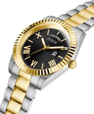 Buy Shop Guess Connoisseur Black Dial Two Tone Steel Strap Watch for Men - GW0265G5 USA Online